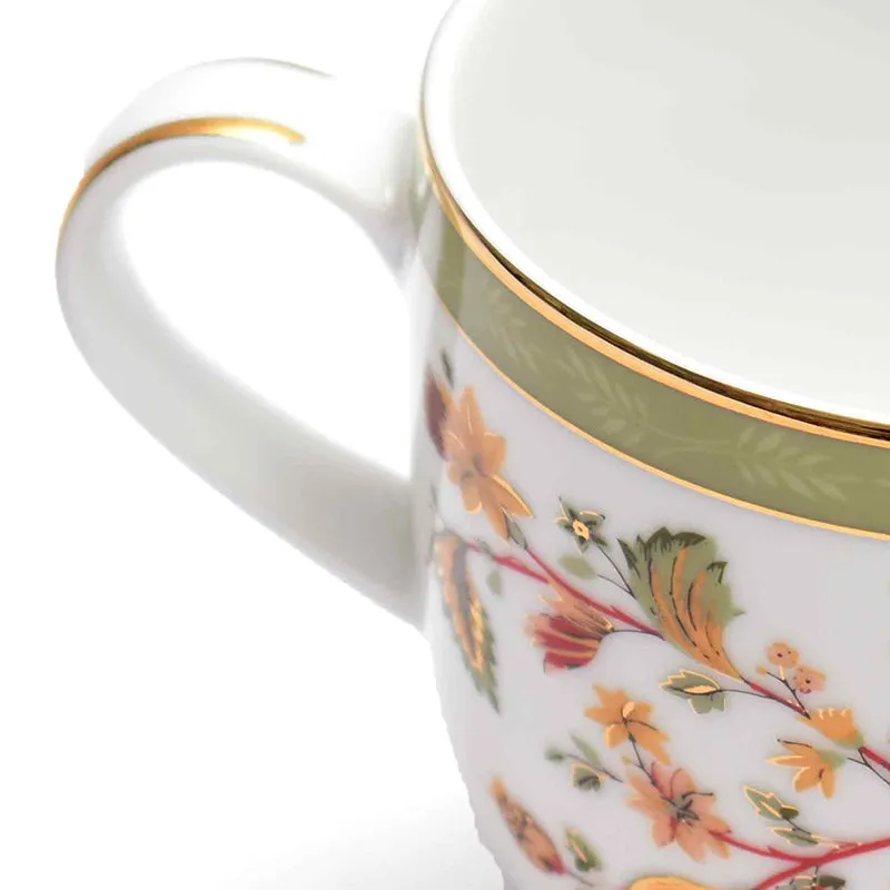 Painted 24k Gold Brushed Porcelain Coffee Mug (300 mL Each) - Set of Four media 5