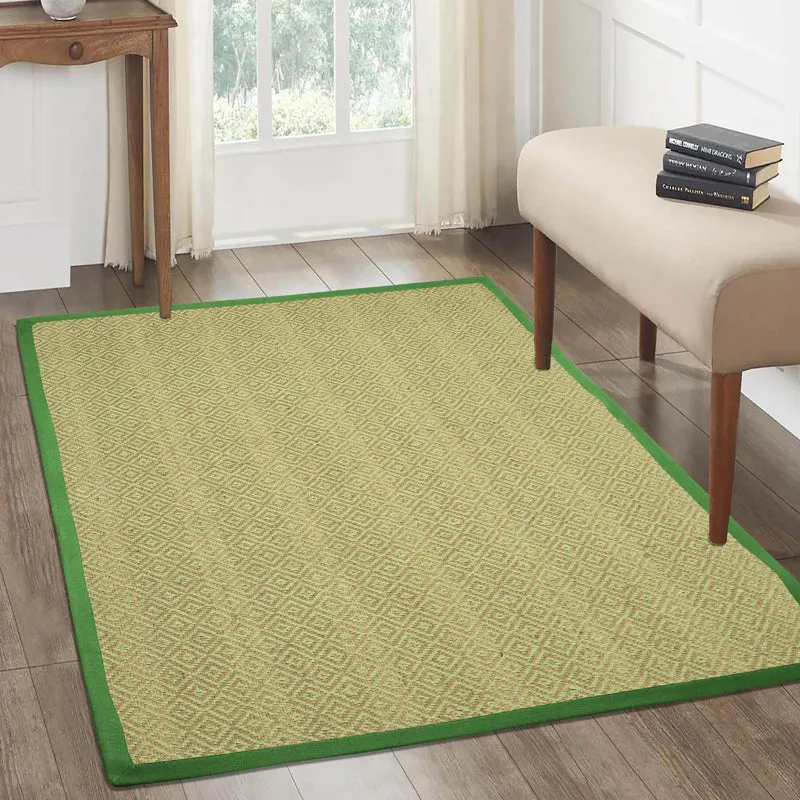 Saral Home TerraTread Anti-Slip Jute Cotton Area Rug - Green media 3