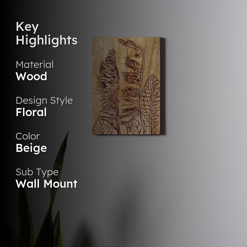 Crimson Oasis Carved Wooden Wall Plate media 2
