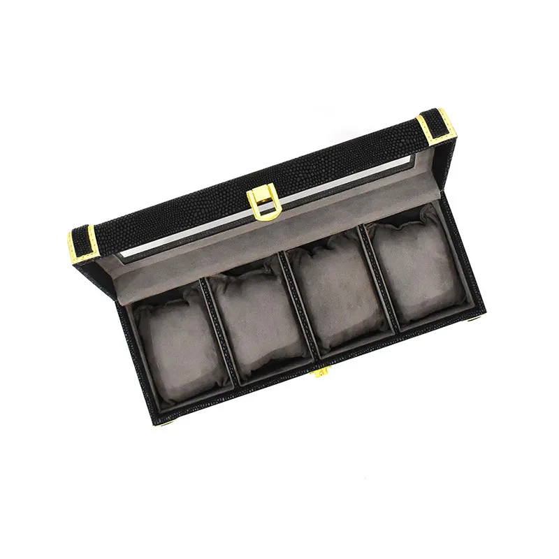 Tisquo I Faux Leather Watch Organizer - Black media 5