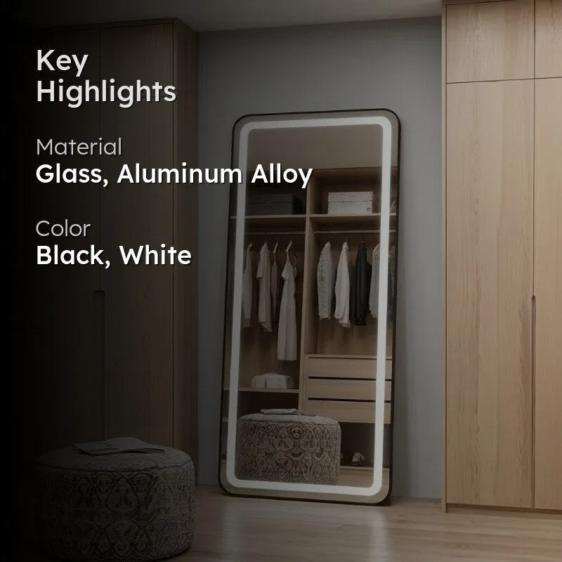 Halo Edge LED Floor Mirror - 2