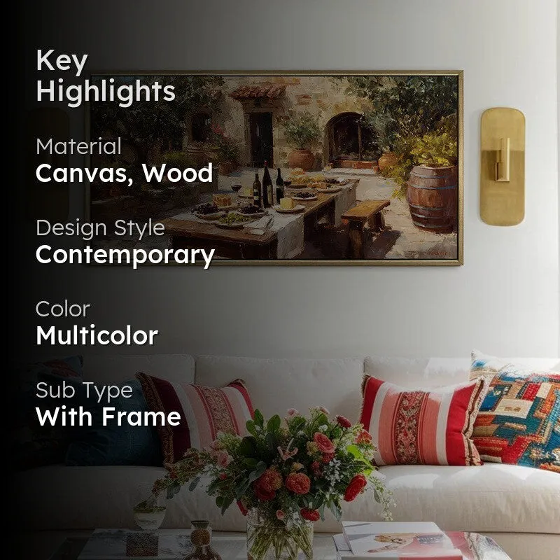 Convivio Canvas Wall Painting With Frame media 2