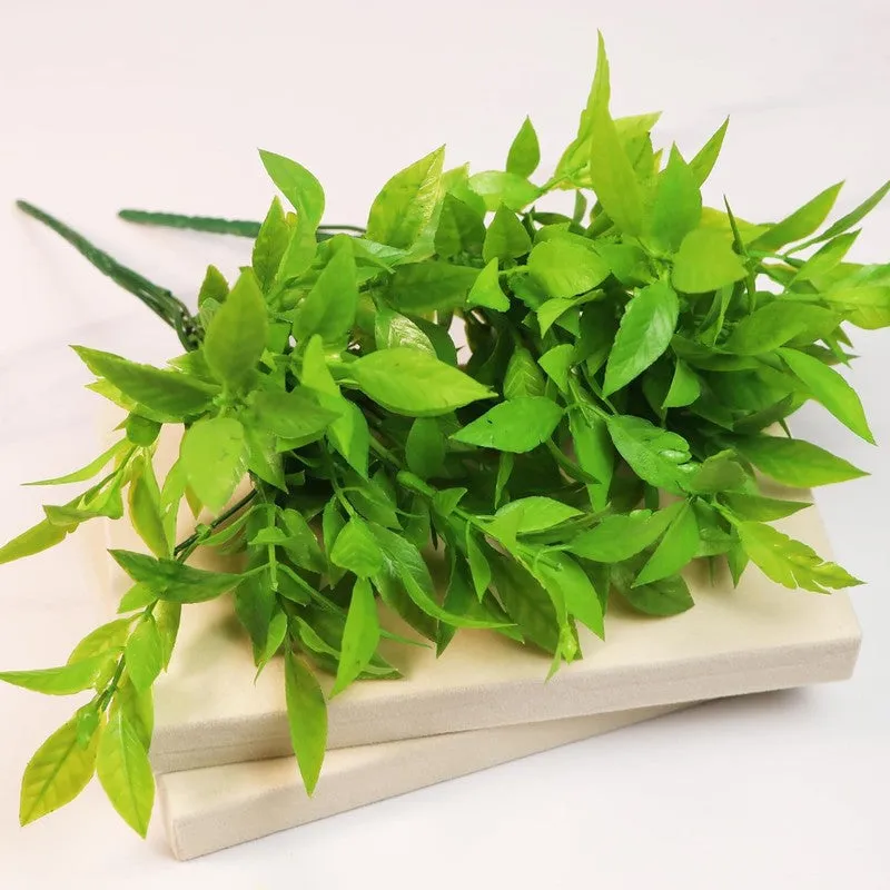Green Glow Curry Artificial Stem (Green) - Set Of Two media 4