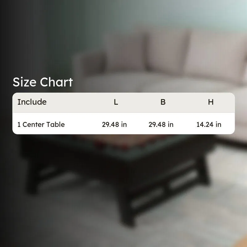 Servo Sheesham Wooden Center Table - Black media 9