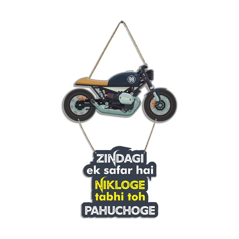 Zindagi Quote Polyester & MDF Wall Hanging media 6