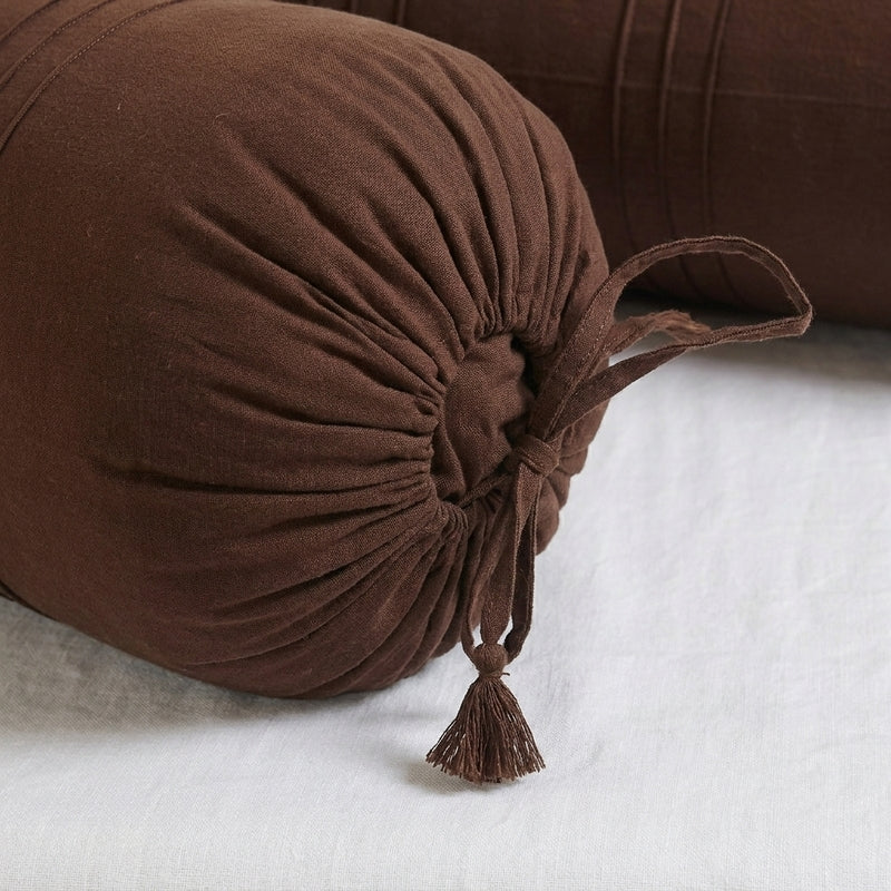 Swayam Brown Comfort Bolster Cover - Set Of Two media 2