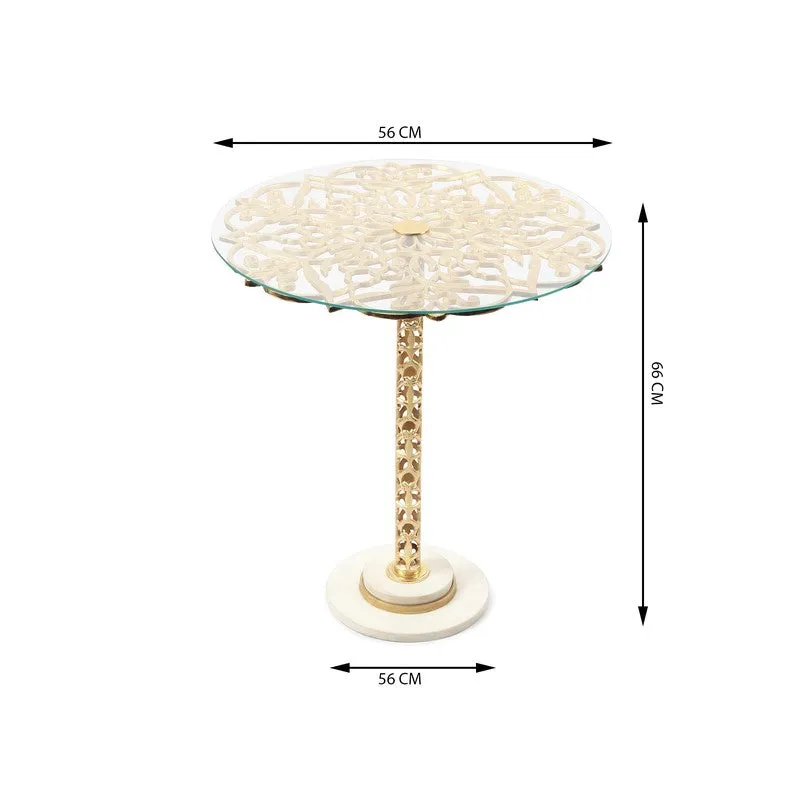 Oakly Glass,Cast Aluminium Side & Bedside Tables media 8