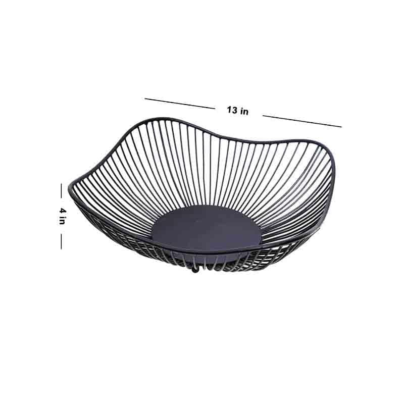 Elegant Black Metal Fruit Basket media 6