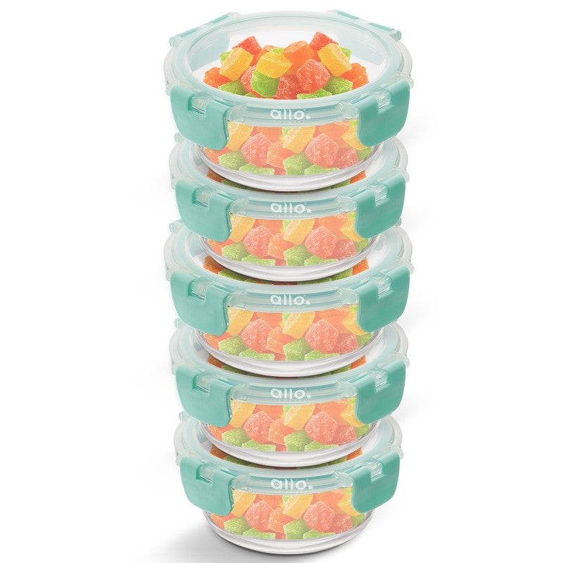 Edira Leak Proof Glass Lunch Box (215 mL Each) - Set Of Five media 4