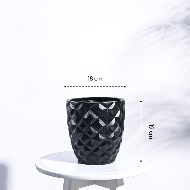 UGAOO Planter Heraldry Vase Taper Round - Black media 6