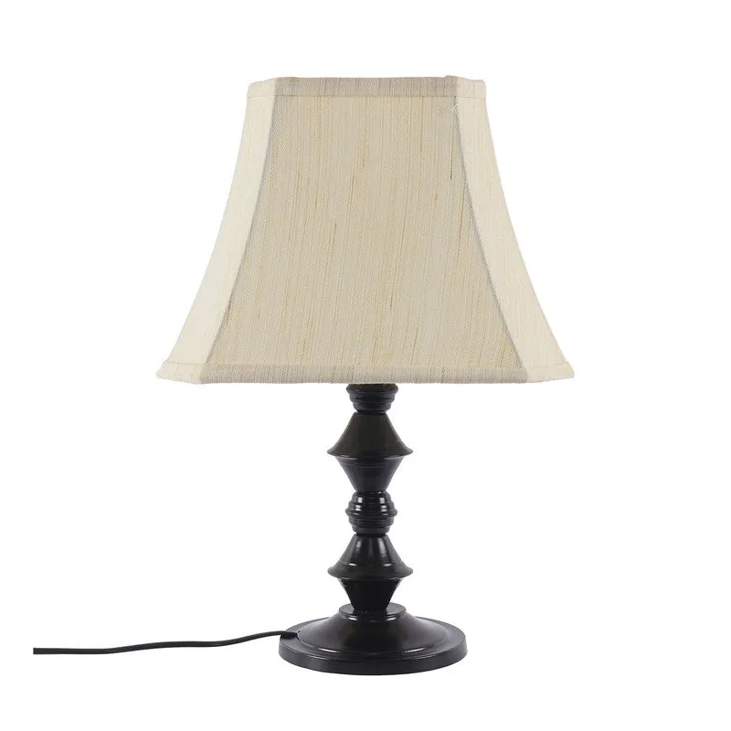 Flamevia Cotton Table Lamp With Iron Base - Ivory media 5
