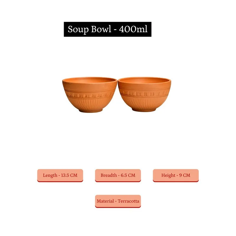 Natural Terracotta Serving Bowls (400 mL Each) - Set Of Two media 9