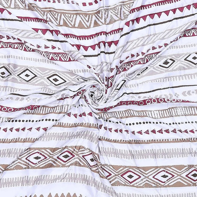 Monte Carlo Linear Geometric Polyester Duvet Covers (Brown) - 210 GSM media 6