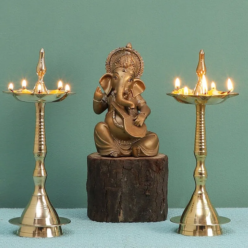 Divine Glow Diya - Set of Two media 5