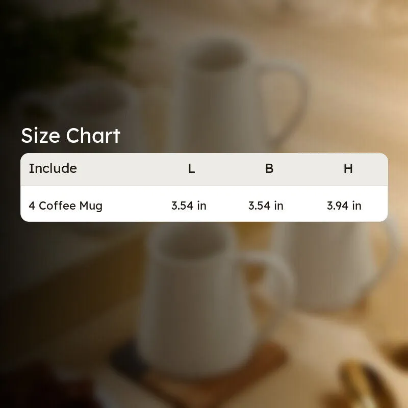 Mocha Ceramic Coffee Mug (300 mL Each) - Set Of Four media 5