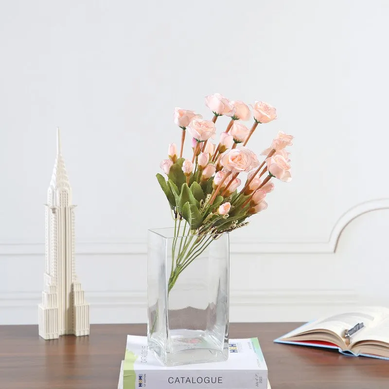 Mini Rose Artificial Flowers - Light Pink media 3