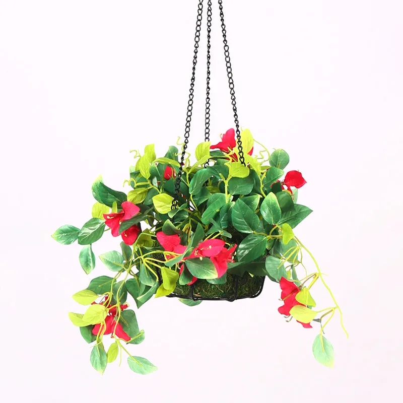 Peternia Artificial Hanging Bougainvillaea - Multicolor media 4