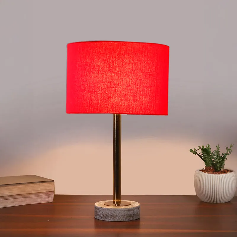 Cotin I Rodin Wooden Table Lamp - Red,Gold,White media 2