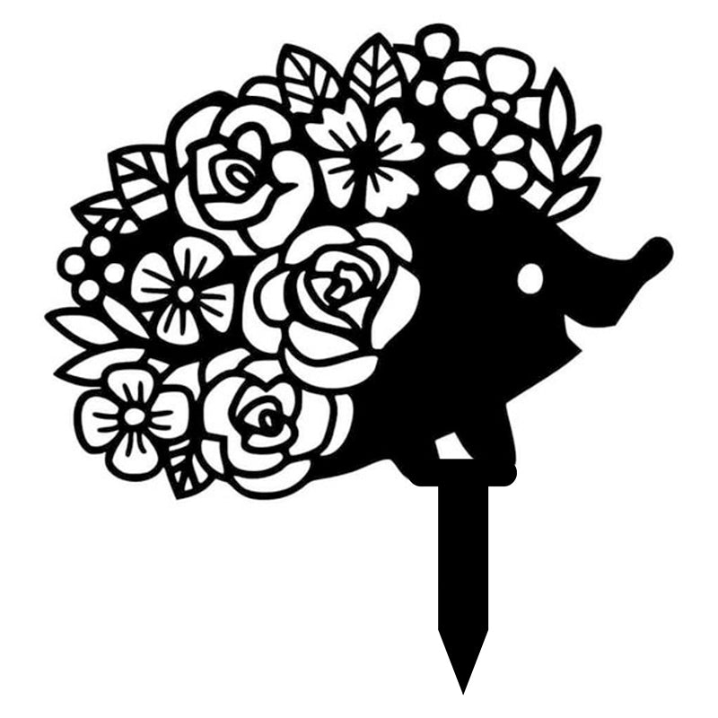 Cute Hedgehog Garden Stake media 3