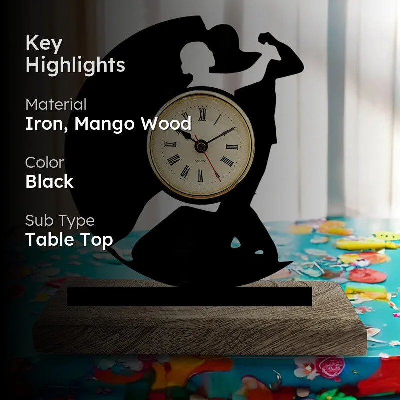 Dancers Analog Table Clock media 2