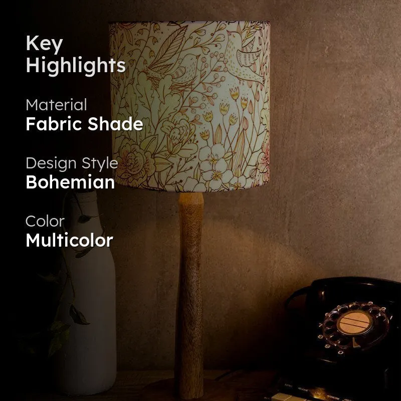 Nestled In Nature Fabric Table Lamp - Multicolor media 2