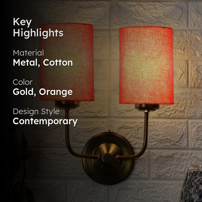 Lumoire Duo Metal Wall Lamp - Gold,Orange media 2