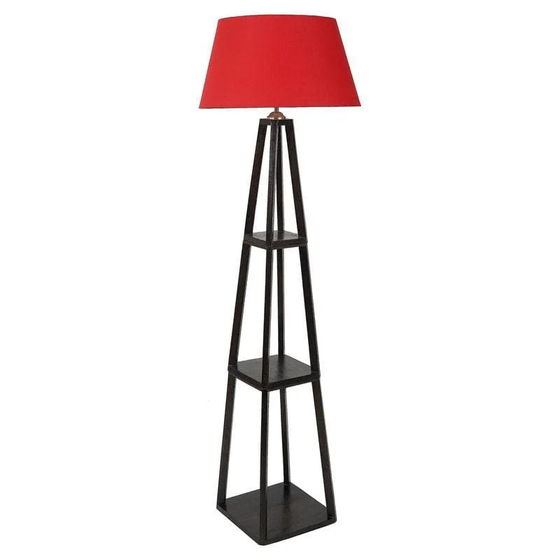 Seasa Wistera Floor Lamp With Shelf - Crimson media 4