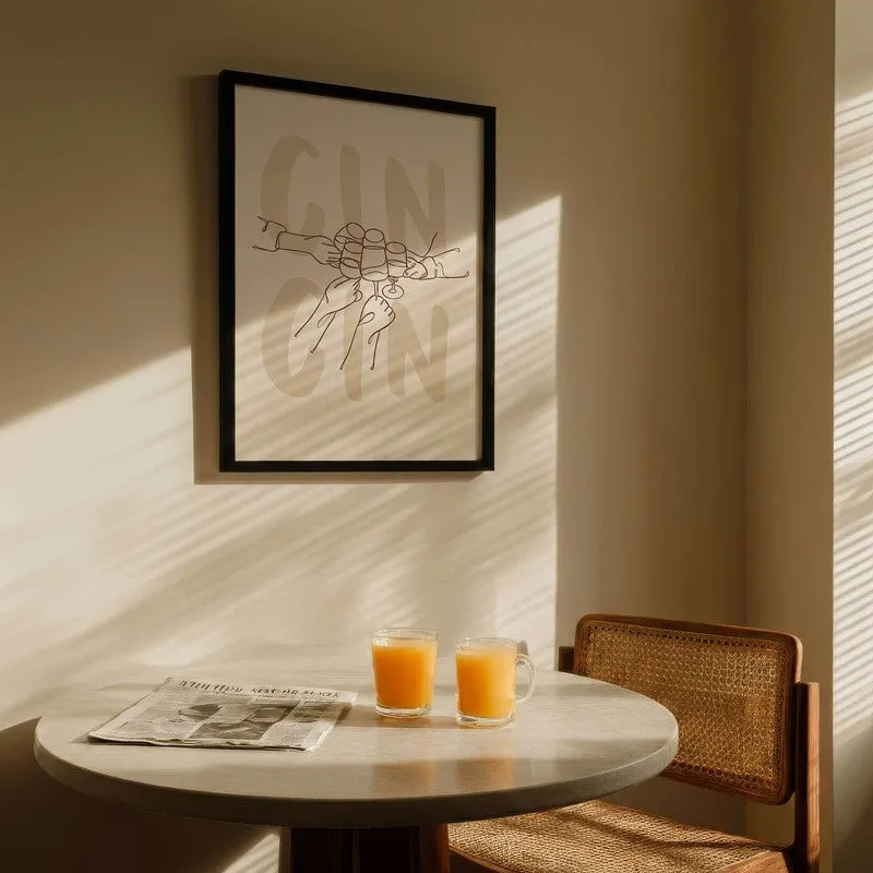 Wine Words Archival Canvas Wall Art - Black media 5