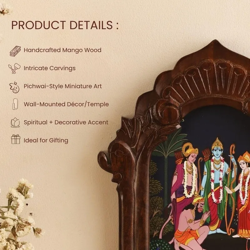 Shri Seetha-Rama Mango Wood Wall Accent media 4