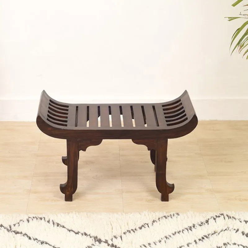 Nemo Teal Wood Ottoman media 1