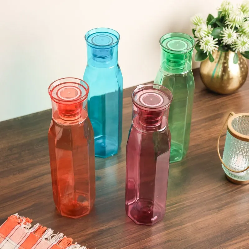 AquaLite Multicolor Clear PET Bottle (1000 mL Each) - Set Of Four media 3