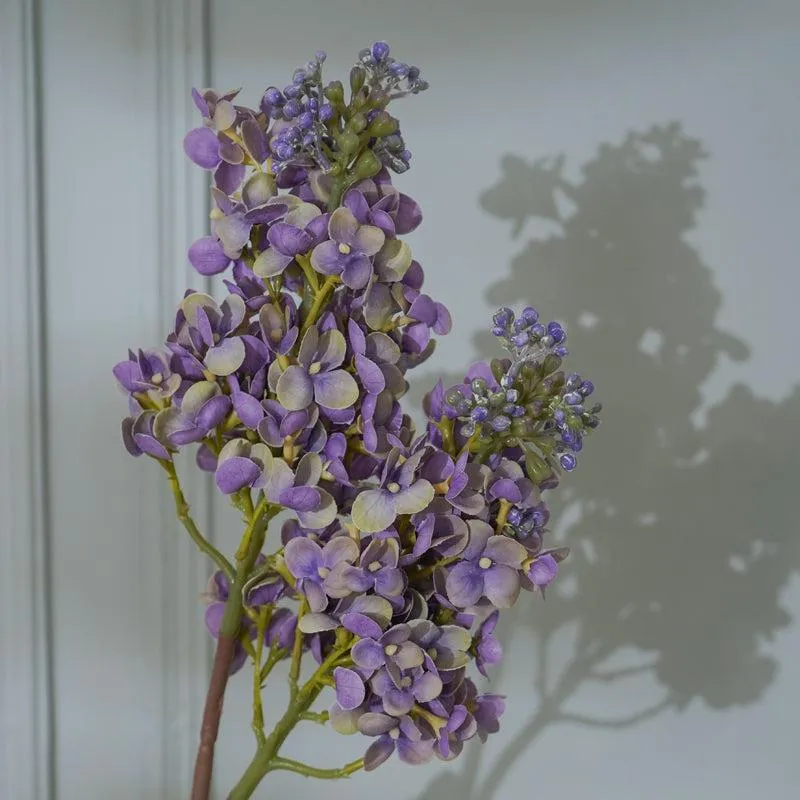 Faux Silicon Lilac Lavender Flower Stick (Lilac) - 25 CM media 4