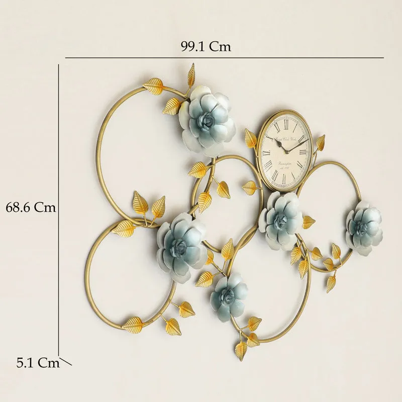 Theseus Floral Metal Wall Clock media 5