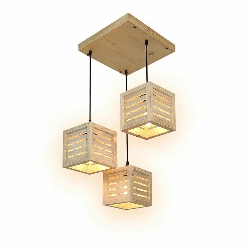 Urban Cage Wooden Ceiling Lamp - Beige media 6