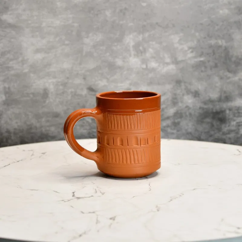 Sediment Terracotta Coffee Mug (440 mL Each) - Set Of Two media 4