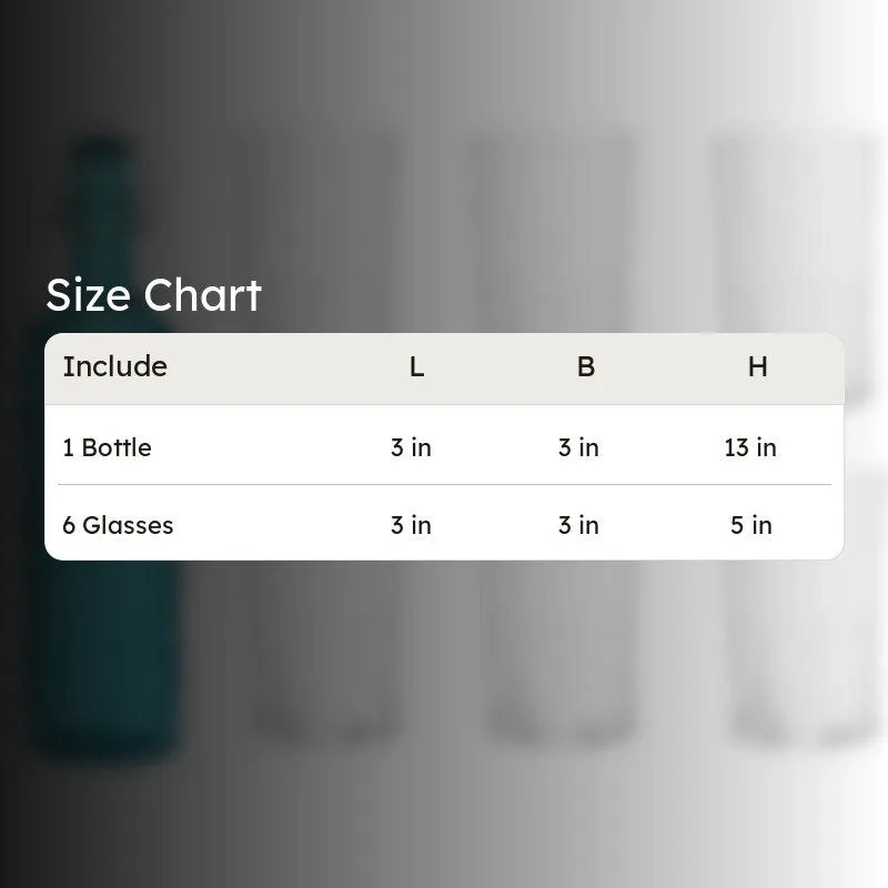 Viggo 1000 mL Water Bottle With 200 mL Glasses - Seven Piece Set media 7