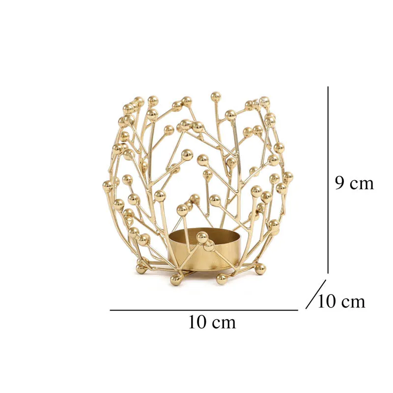 Crony Tea Light Candle Holder - Gold media 5