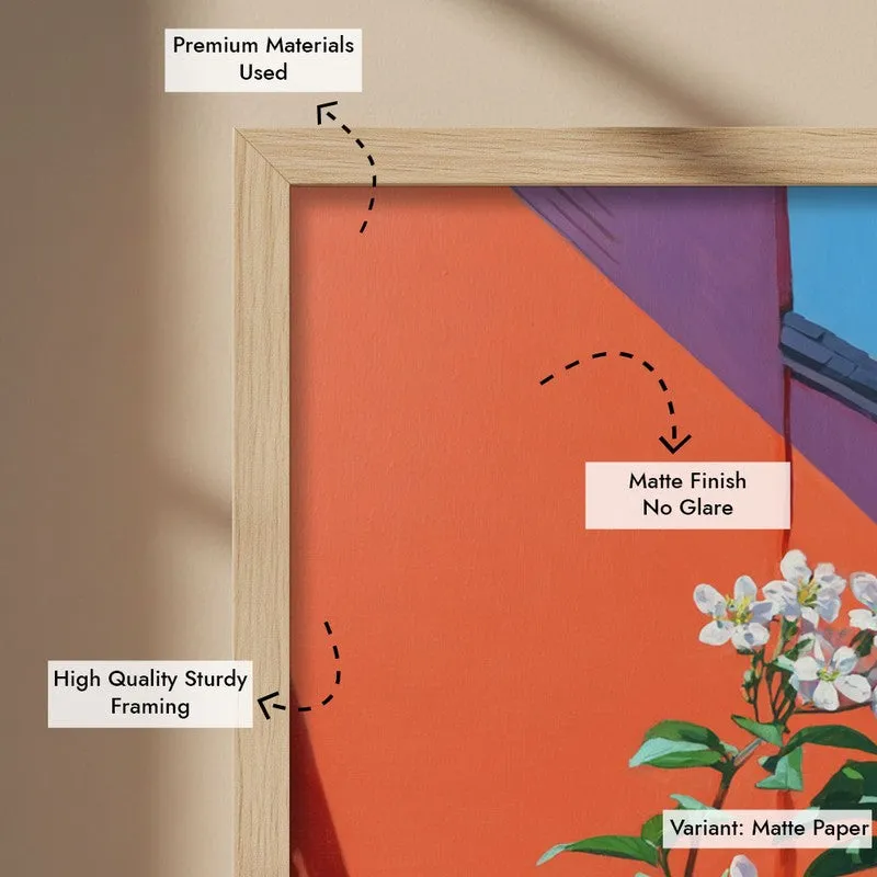 Petal Prism Canvas Wall Painting - Brown Frame media 7