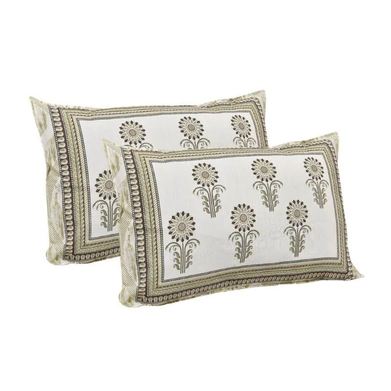 Flower Garden Cotton Bedsheet (Yellow) - 120 TC media 4