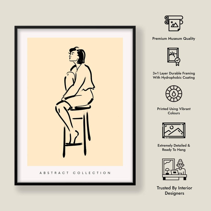 Pensive Moment Archival Canvas Wall Art - Black Frame media 8