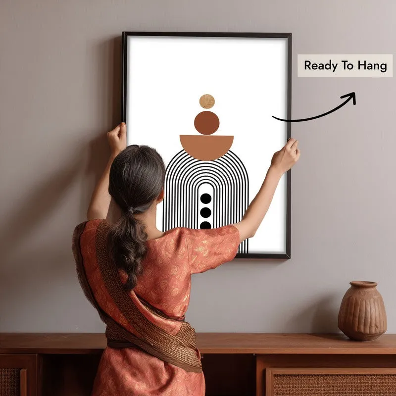 Earthen Rise Canvas Wall Painting With Black Frame media 10