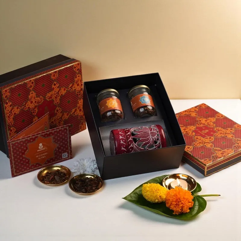 Divine Aura Fragrance Diffuser (Red) - Set Of Three media 1