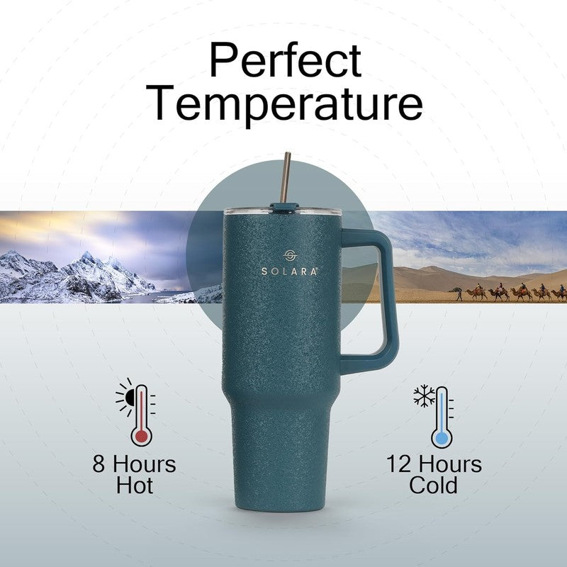 Solara Urban Chill Stainless Steel Tumbler (1200 ML) - Dark Green media 7