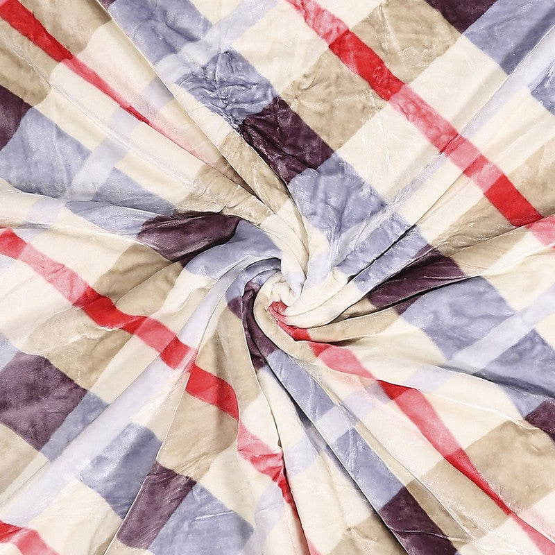 Monte Carlo Geometric Harmony Blanket (Off White,Pink) - 720 GSM media 6