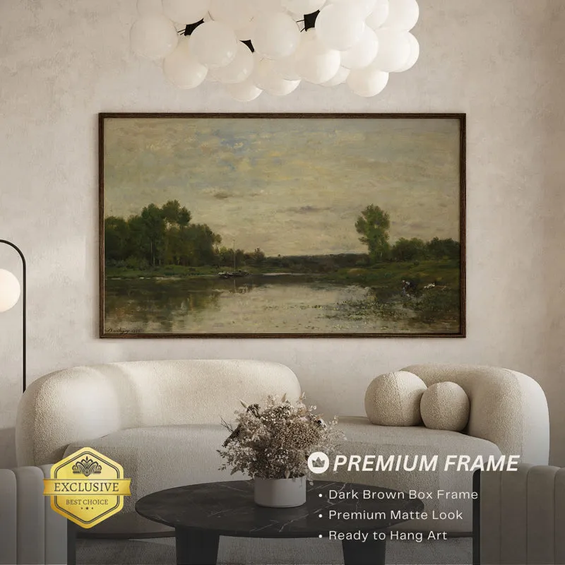 Creek Crossing Wood Wall Art With Frame - Black media 3