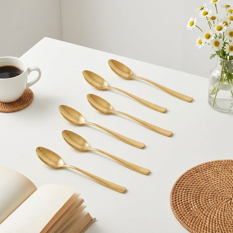 Caviar Stainless Steel Dinner Spoon - Set of Six
