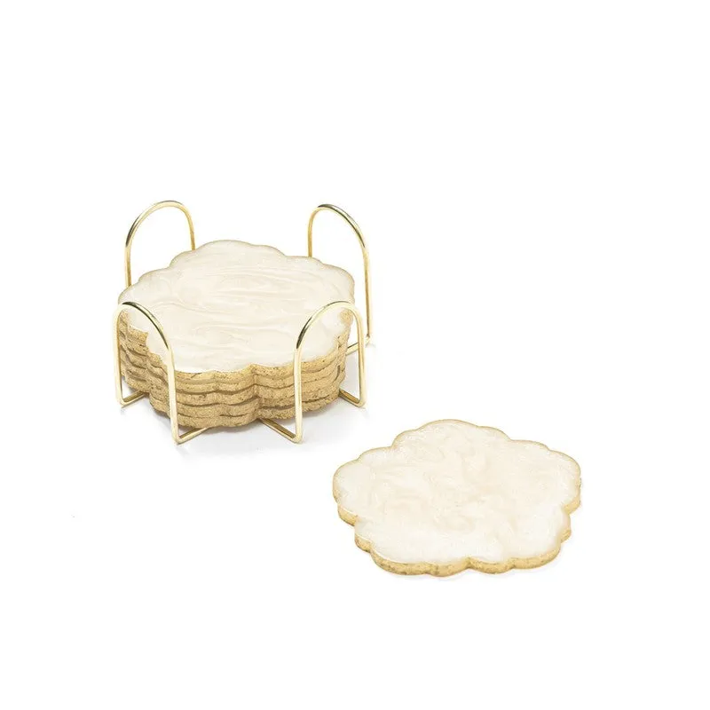 MarbleGlow Coaster Collection (Beige) - Seven Piece Set media 5