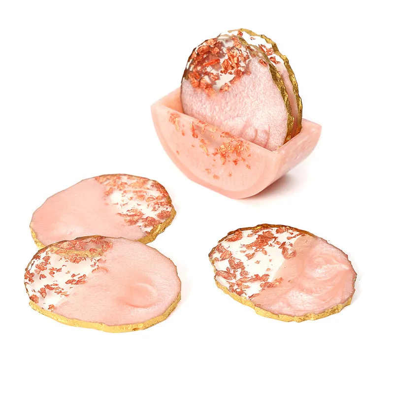 Fleck II Resin Coaster (Pink) - Seven Piece Set media 4
