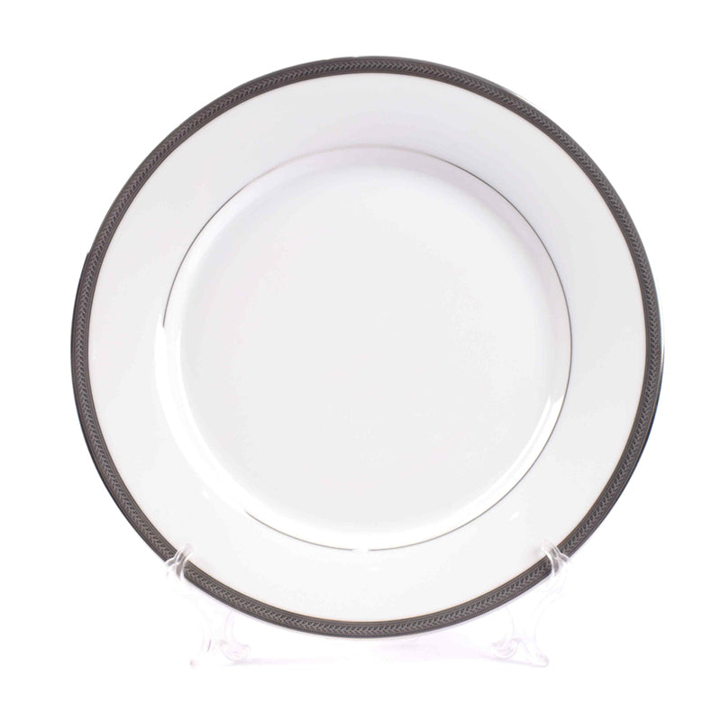 Vienna 24k Gold Brushed Porcelain Dinner Set (Platinum) - 41 Piece Set media 5