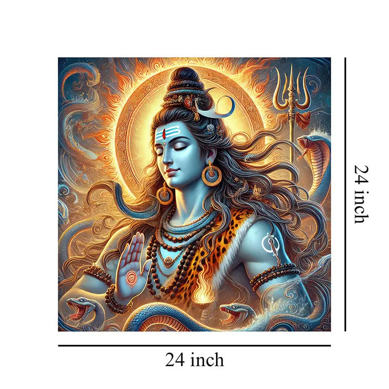 Shiva Dyana Poly Canvas Wall Painting media 7